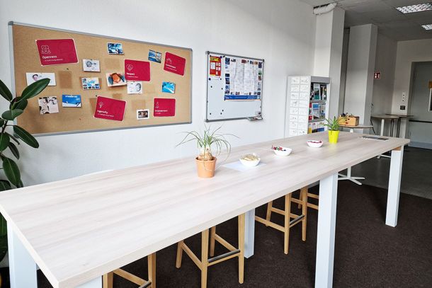 InnoTrans booth table in Berlin Office