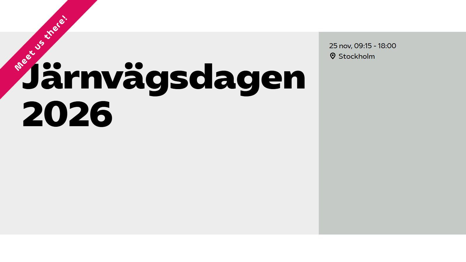 text and date for event järnvägsdagen in stockholm